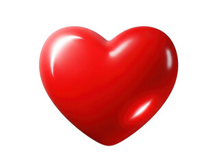 Fototapeta premium 3d red heart icon isolated on transparent background