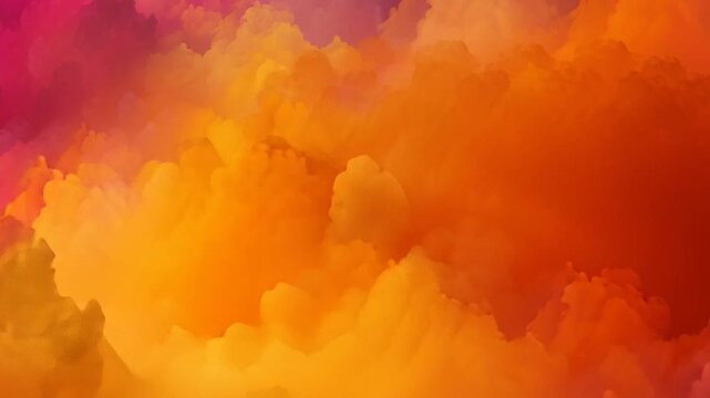 Vibrant orange and purple smoke clouds abstract background