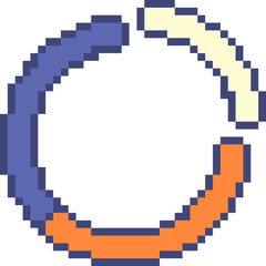 Fototapeta premium Pixelated Circle Chart Icon
