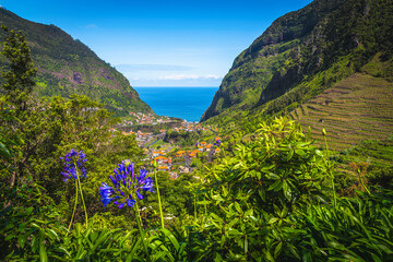 Sao Vicente in the picturesque deep valley, Madeira, Portugal
