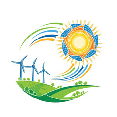 Obraz premium Renewable energy sources powering a sustainable future