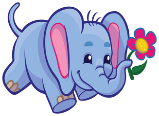elephant cartoon coloring page