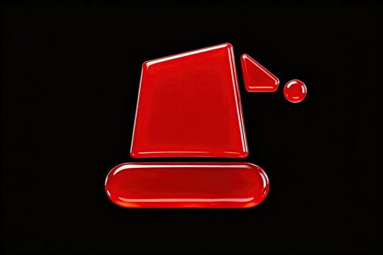 Red glossy abstract shapes on black - Powered by Adobe