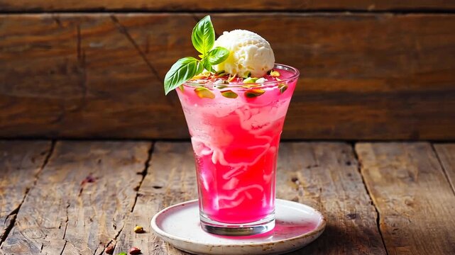 gulab shake, rose falooda, indian drink video