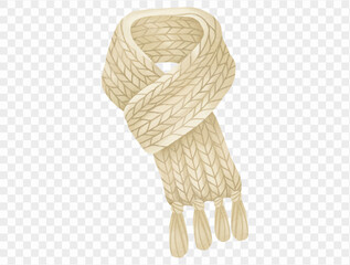 Watercolor knitted scarf winter cozy illustration vector