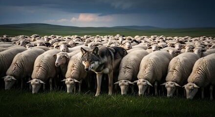 Wolf among sheep - A predators strategy in the flock.