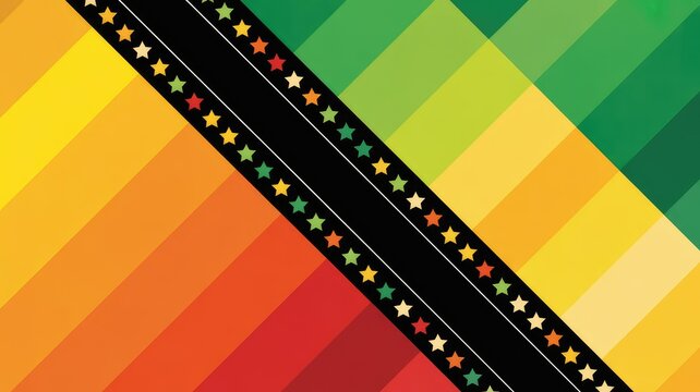 Vibrant starry pattern with colorful stripes background design
