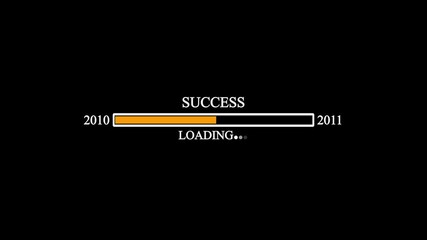 New year 2010 to 2011 progress bar loading, Progress Business Concept ,growth strategy, business planning ,alongside a success loading bar.Loading bar from 2010 to 2011 new year transfer animation.