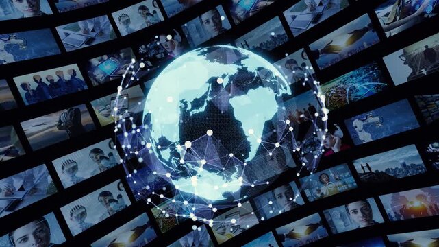 Global network and video data concept