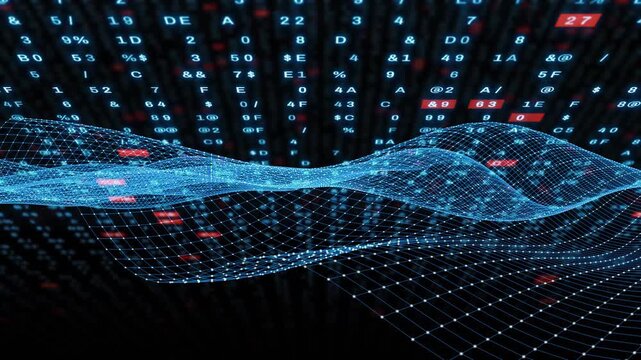 Cyberspace and digital technology concept