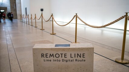 Remote Line Installation in Modern Indoor Space Guiding Visitors Toward Digital Route Pathway