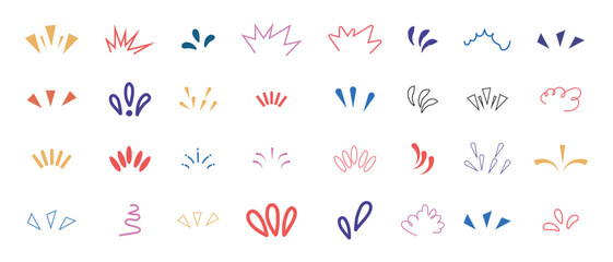 surprise burst ray icon set, Explosion, Burst, and Surprise Ray icon set, burst surprise doodle icon.
