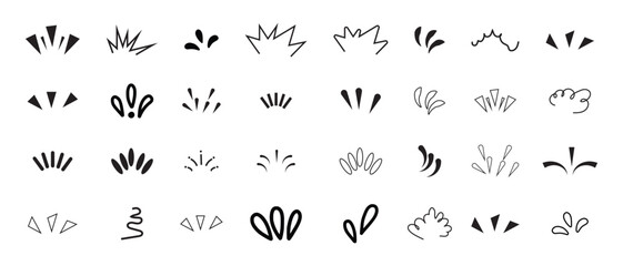 surprise burst ray icon set, Explosion, Burst, and Surprise Ray icon set, burst surprise doodle icon.
