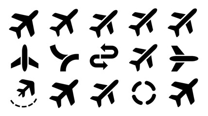 airplane icon set vector file free download  