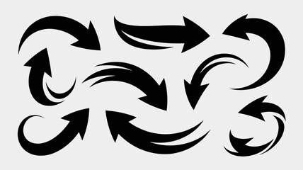 Fototapeta premium direction arrow icons vector dodle bundle set free 