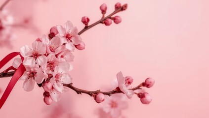 Obraz premium Pink cherry blossom in spring