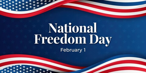 National Freedom Day American flag background