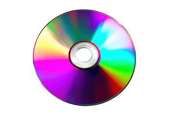 A colorful CD with a rainbow design. The colors are vibrant and the design is eye-catching, png