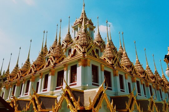 Majestic Loha Prasat Metal Castle at Wat Ratchanatdaram Temple, Bangkok