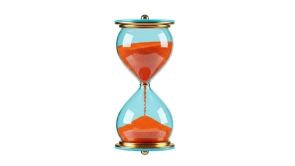 Hourglass with orange sand