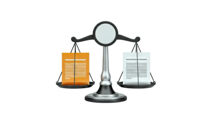 Scales of Justice with Documents