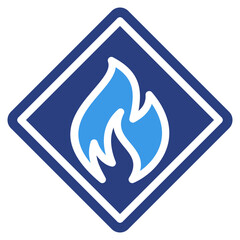 Flammable Sign  Icon Element For Design
