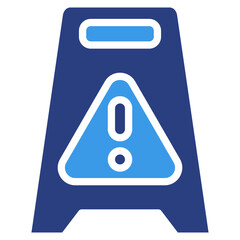 Wet Floor Sign  Icon Element For Design
