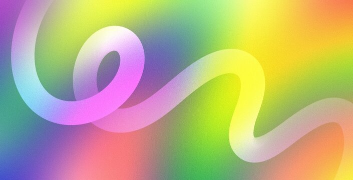 Colorful rainbow gradient abstract noise grain textured 3D swirl wave background