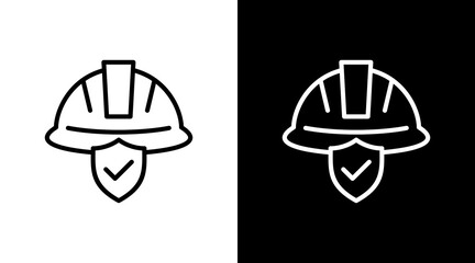 Hard Hat  White Icon Set Design