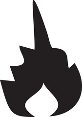 Fire flame icon black icon on white background