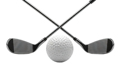 Golf Ball and Crossed Clubs