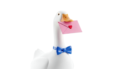 Goose with Love Letter and Bow Tie