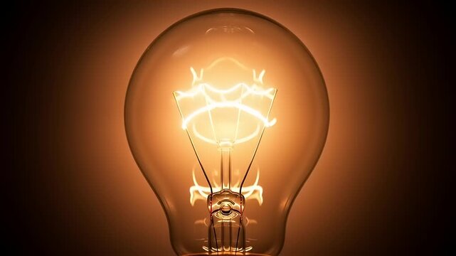 Light Bulb Illuminating with Aha Moment.