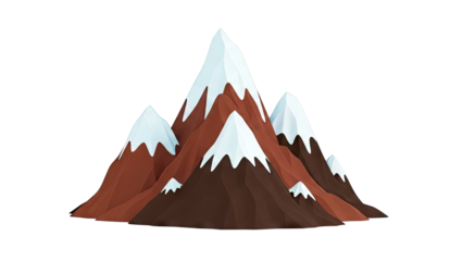 Stylized Snow-Capped Mountains