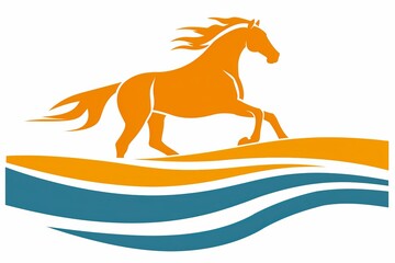 Create an engaging logo featuring a horse in a distinctive and memorable design style