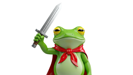Hero Frog Holding a Sword