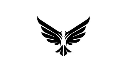 Fototapeta premium Sharp Black Tribal Phoenix Wings Mascot Design