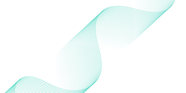 Dynamic minimal smoke sound line. Energy abstract smooth colorful gradient frequency isolated element creative blend. Science tech swirls with thin twisted connected vibration simple grid.