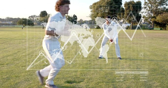 Drill start moving fielder practicing sports fielding, doing lateral steps and runs, HUD map fixed