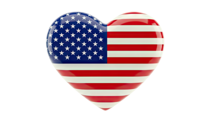 Heart-shaped US Flag