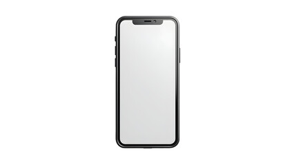 Naklejka premium iPhone White Smartphone Transparent Background PNG, Modern Mobile Device Isolated Mockup High Resolution