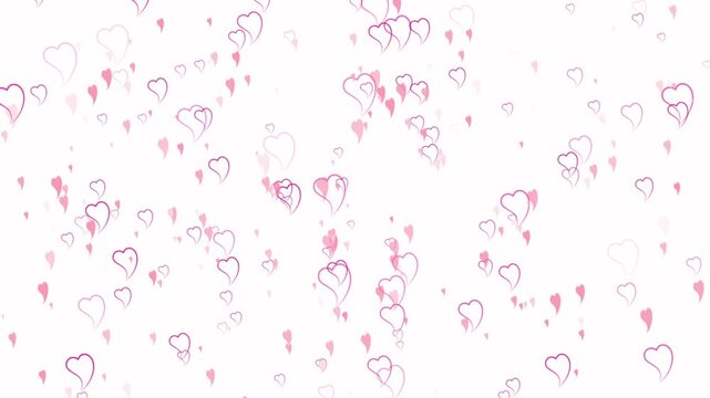 Animated heart pattern background with soft colors and gentle motion creating a romantic and playful atmosphere suitable for love themes valentine projects celebrations and decorative motion graphics.