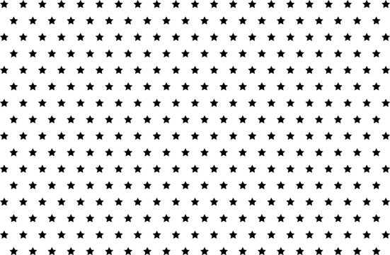 Seamless pattern of small black stars on a white background a simple repeating graphic element for design and decoration abstract texture