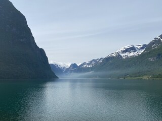 Obraz premium scenic fjords Norway