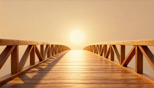 minimalist wooden bridge path to the future perfect for global tourism resilience day