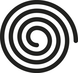 Obraz premium Black spiral line symbol representing movement and hypnosis