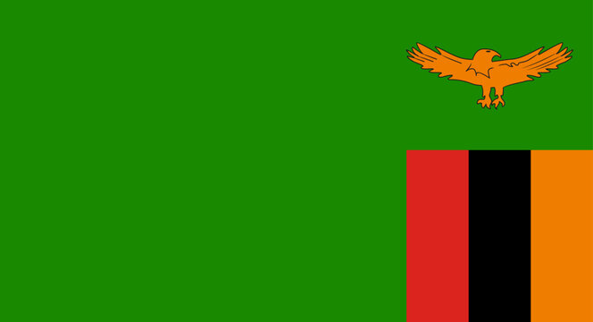 Zambia flag representing national country identity