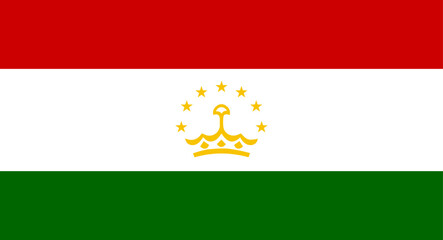 Fototapeta premium Tajikistan country flag identifying nation and patriotism