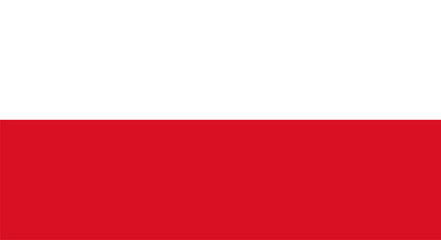 Poland national flag displaying Polish country identity and nationalism