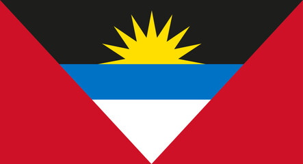 Antigua and Barbuda national flag with rising sun design © WinWin